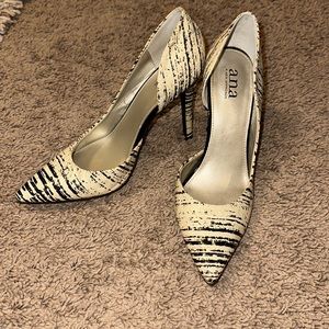 a.n.a Black and Cream Heels
